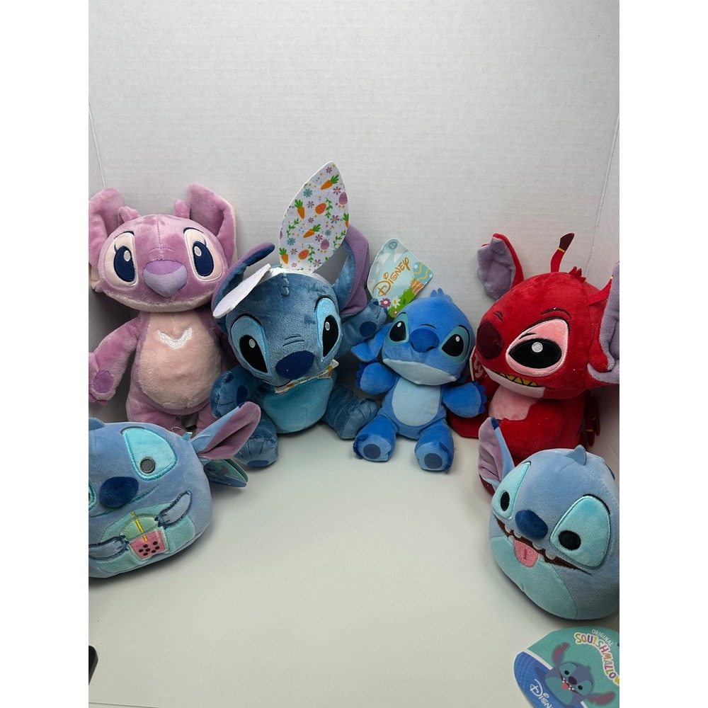 Disney Lilo & Stitch Plush Lot Angel Leroy Squishmallow Ty Beanie Baby Easter - Picture 2 of 6